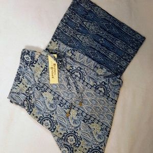 Blue Patterned Palazzo Pant | Hester & Orchard